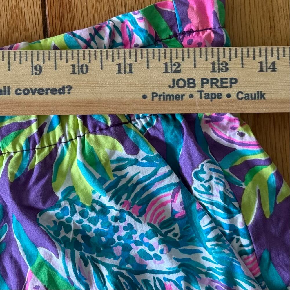 Lilly Pulitzer Tropical Floral High Waist Shorts Pink Purple Women’s Small - Picture 6 of 11
